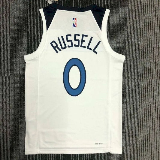 Camisa masculina D'Angelo Russell branca – Edição de 75º aniversário