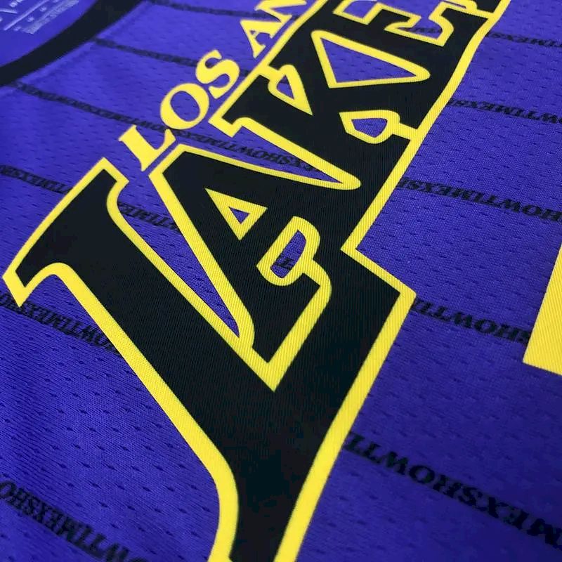 Camisa masculina Kobe Bryant 2018-19 roxa Swingman versão jogador – Edição City