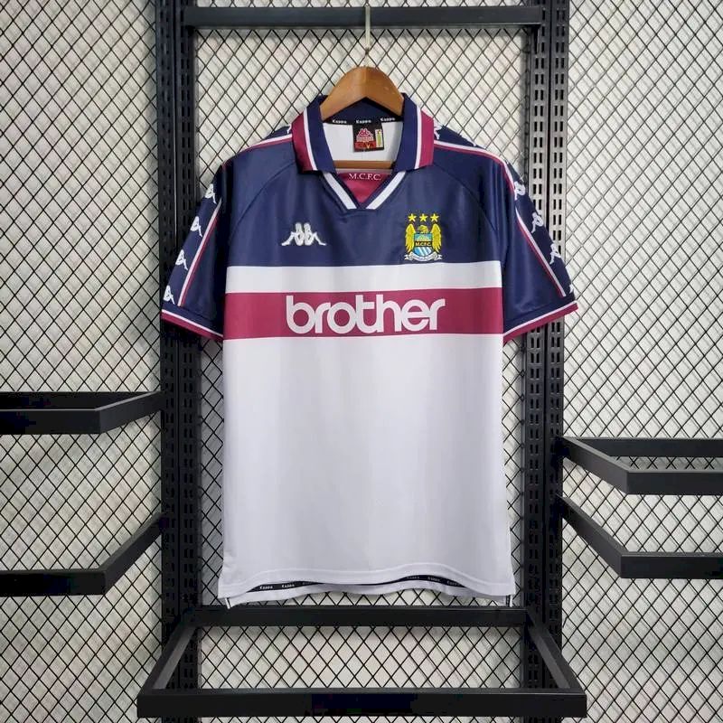 Camisa retrô reserva do Manchester City 1997/98