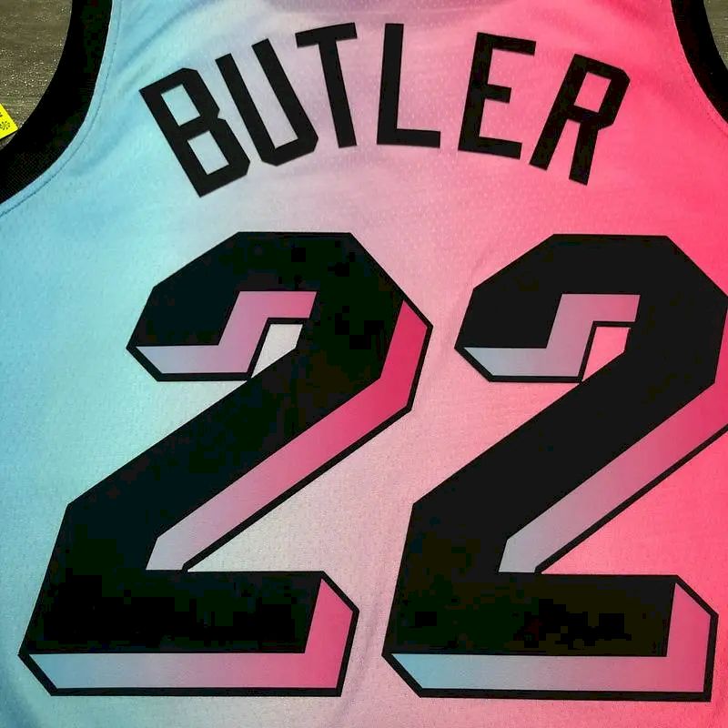 Men’s Jimmy Butler 2020-21 Pink Swingman Player Version Jersey – City Edition