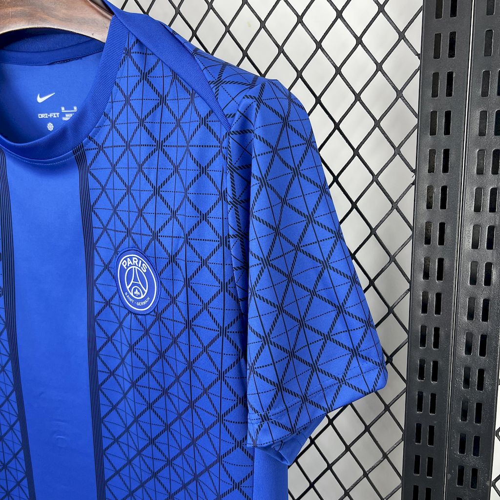Paris Saint-Germain 2025/26 Pre-match training blue Jersey