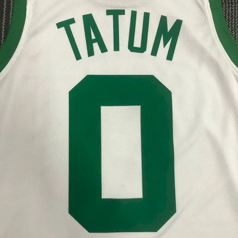 Camisa Jayson Tatum Masculina Branca 2021-22 75º Aniversário – Edição Clássica