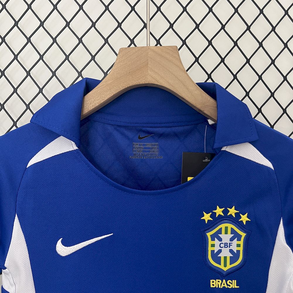 Brazil 2002 away Kids Retro Jersey And Shorts