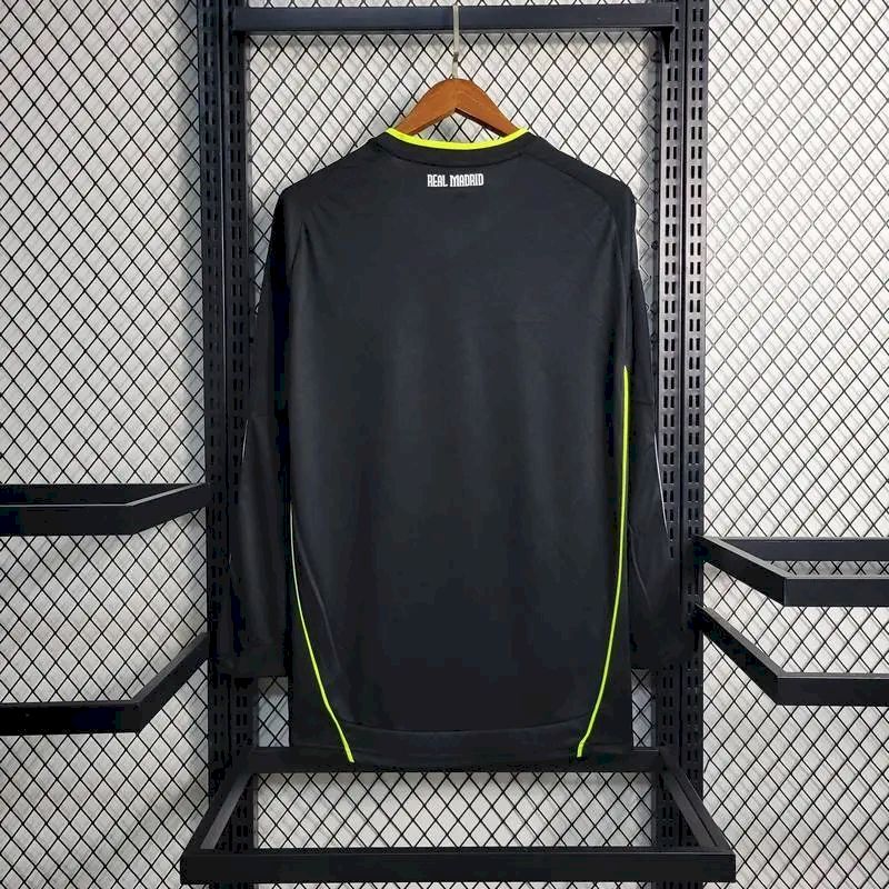 Camisa retrô de mangas compridas reserva do Real Madrid 2010/11