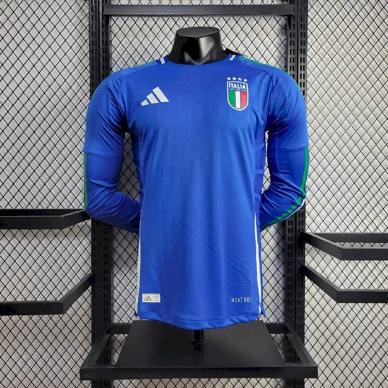 Camisa Itália Euro 2024/25 Home Manga Longa Versão Jogador