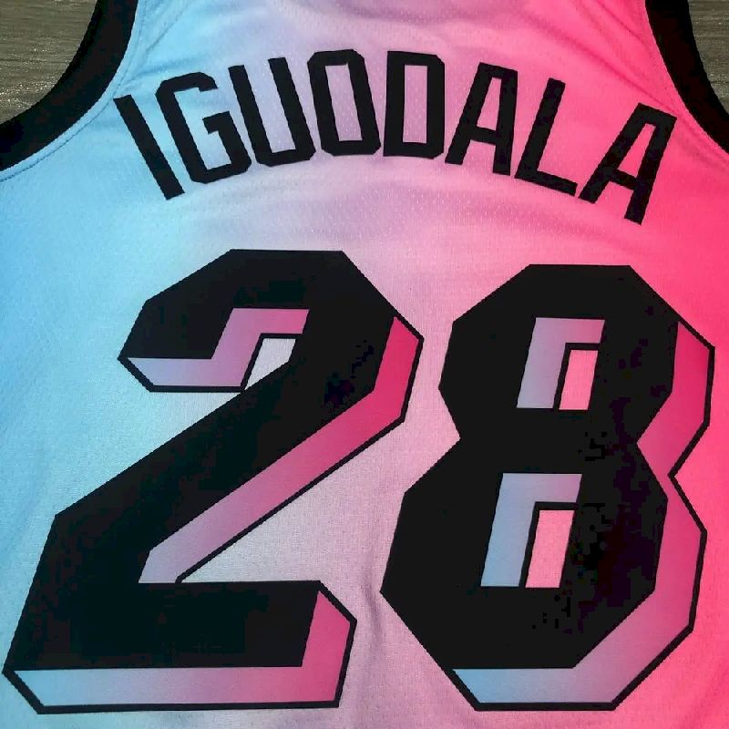 Men’s Andre Iguodala 2020-21 Pink Swingman Player Version Jersey – City Edition