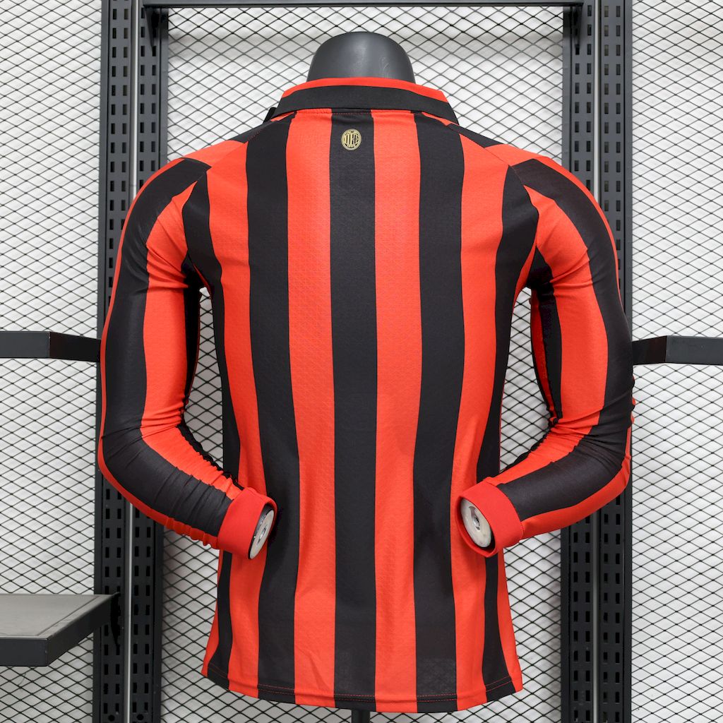 Ac Milan 2024/25 125Th Anniversary Edition Retro Long Sleeves Jersey Player Version