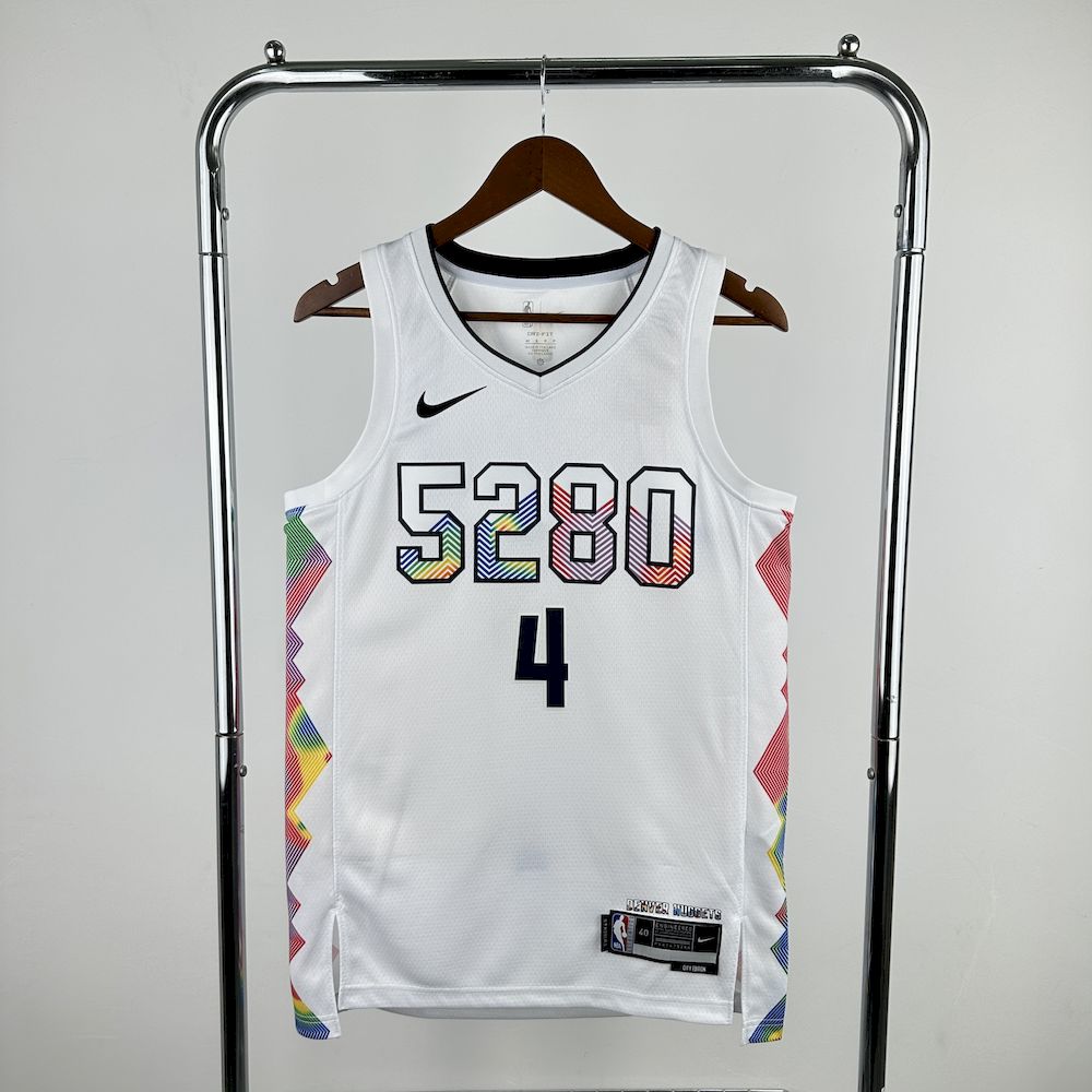 Denver Nuggets 2024/25 City Edition Cor Branca WESTBROOK#4