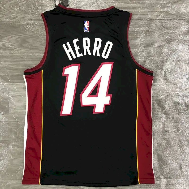 Men’s Tyler Herro 2020-21 Black Swingman Player Version Jersey – Icon Edition