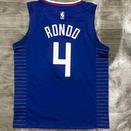 Camisa masculina Rajon Rondo Royal 2020-21 Swingman Player Version – Edição Icon