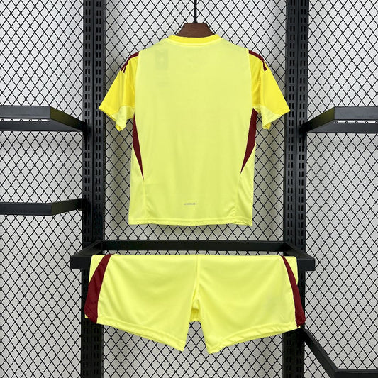 Real Madrid 2025/26 Yellow Goalkeeper Kids Kit