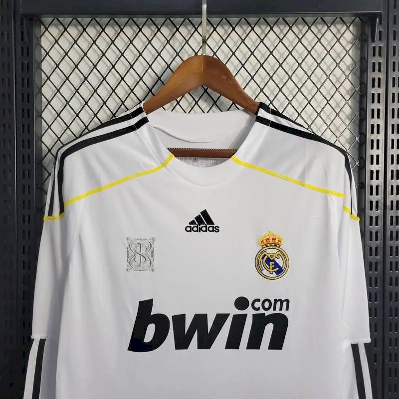 Camisa retrô de mangas compridas do Real Madrid 2009/10 Home