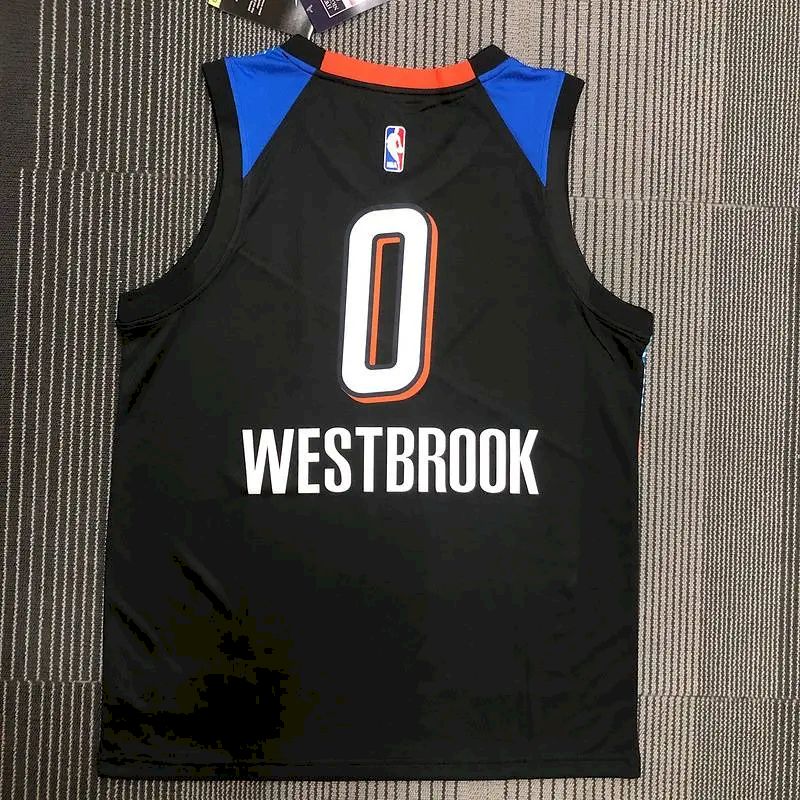 Camisa preta masculina Russell Westbrook Team – Edição City