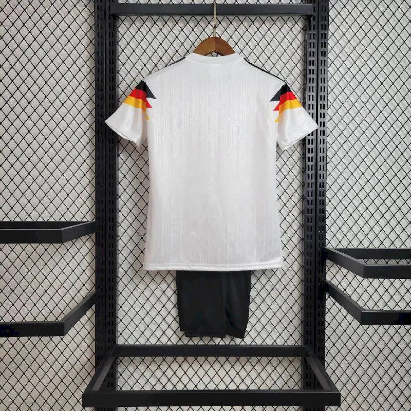 Camisa e shorts retrô infantil da Alemanha 1992