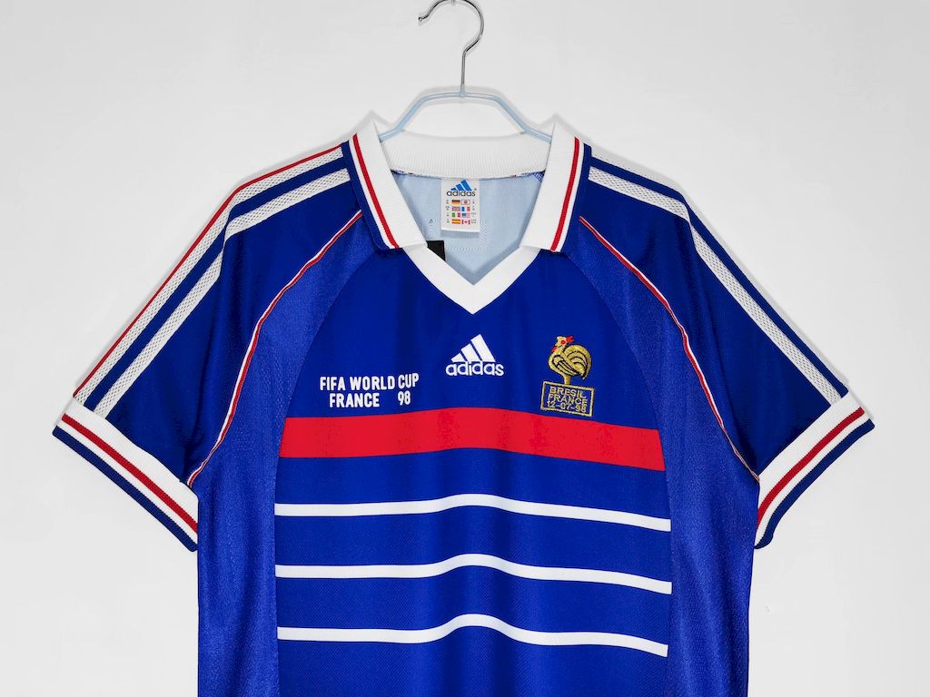 Camisa retrô da França para a Copa do Mundo de 1998