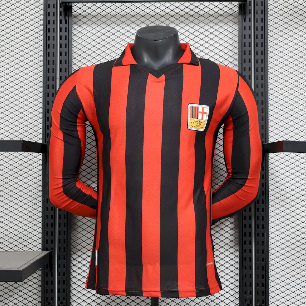 Ac Milan 2024/25 125Th Anniversary Edition Retro Long Sleeves Jersey Player Version