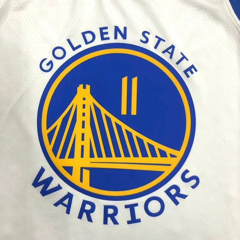Camisa masculina Klay Thompson branca da equipe – Edição de 75º aniversário