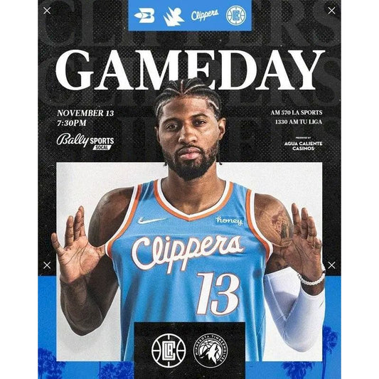 Camisa Paul George Azul Masculina do Time – Edição City do 75º Aniversário