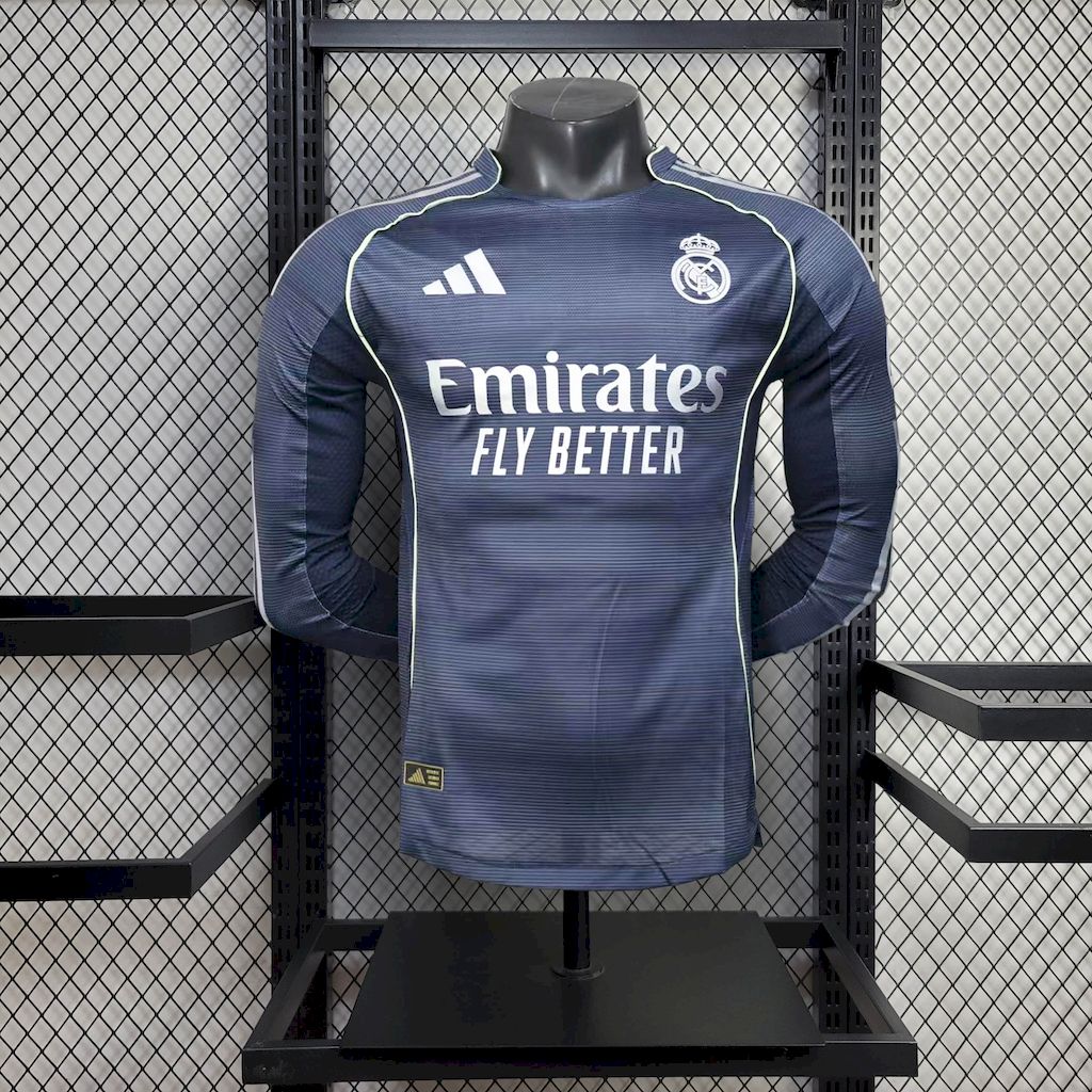 Real Madrid 2025/26 Away Long Sleeves Jersey Player Version