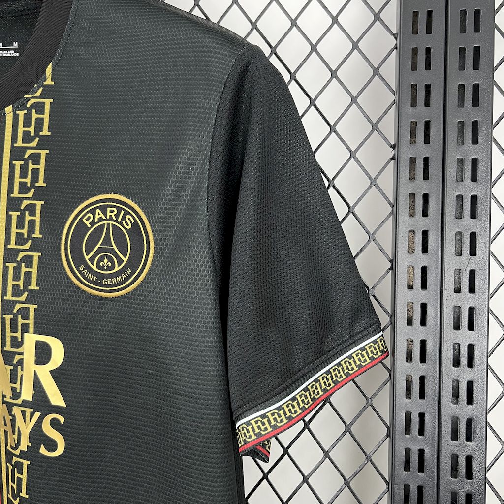 Paris Saint-Germain 2025/26 Black and Gold Edition Jersey