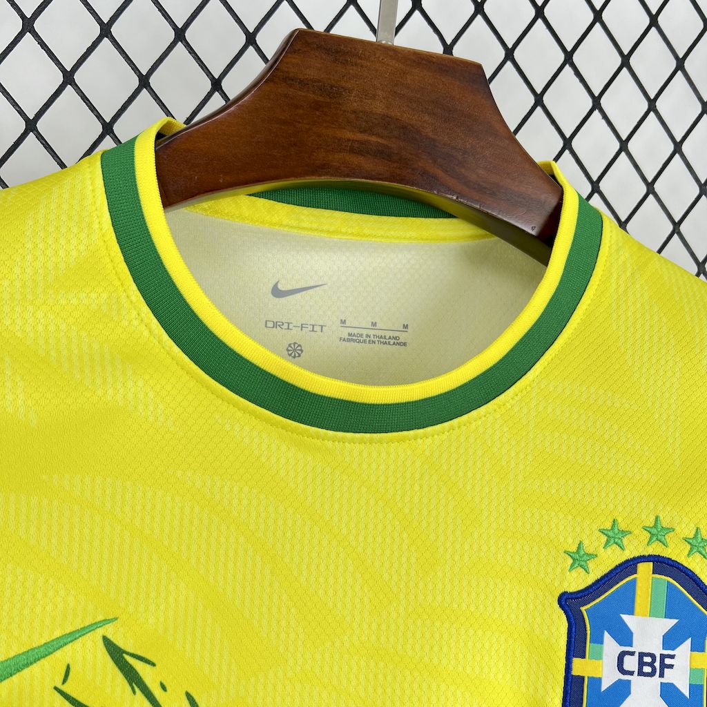 Men's Brazil 2025/26 Pigeon yellow Jersey