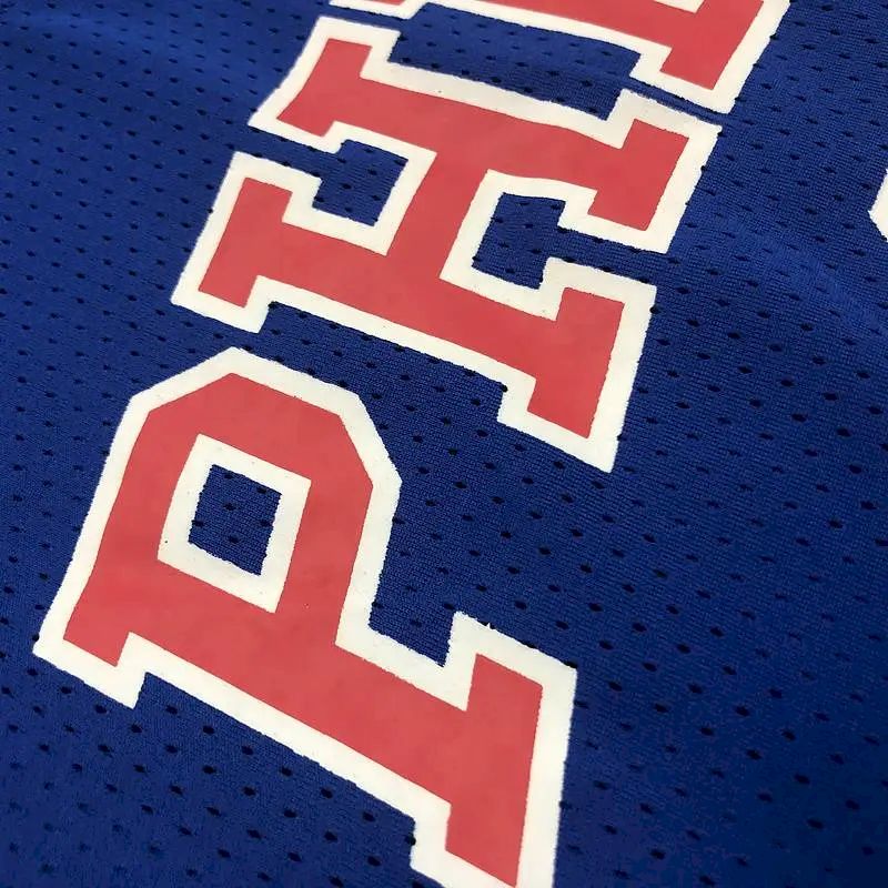 Camisa de jogador azul masculina Allen Iverson – Edição retrô