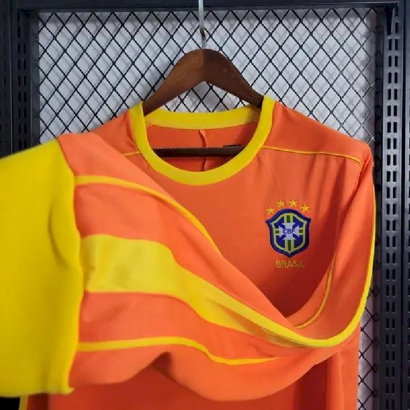 Brazil 1998 Goalkeeper Long Sleeve Retro Jersey