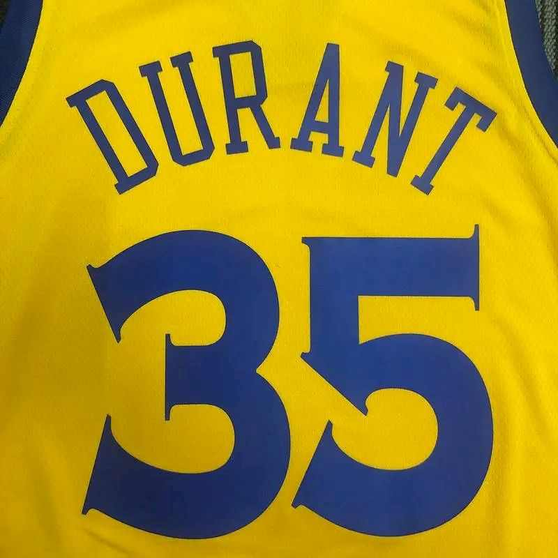 Camisa Kevin Durant Amarela Swingman Versão Jogador Masculina – Edição City