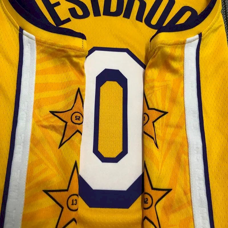 Russell Westbrook Men’s Yellow Swingman Team Jersey – City Edition