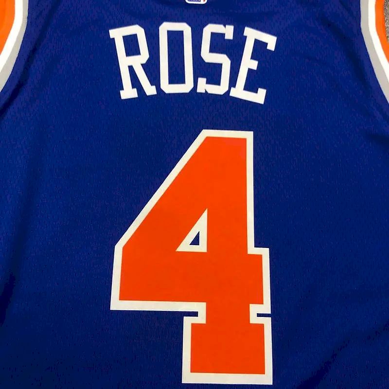 Camisa Derrick Rose Azul Masculina 2020-21 Swingman Versão Jogador – Edição Ícone