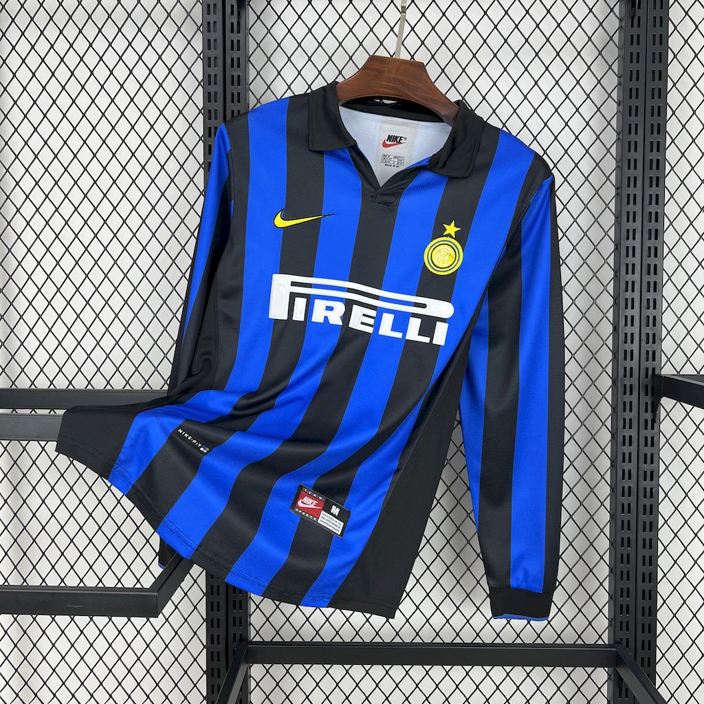 Camisa retrô de mangas compridas Inter de Milão 1998/99