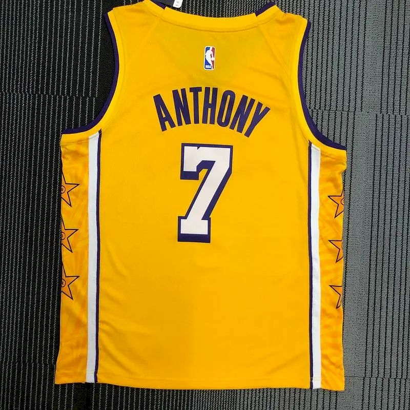 Carmelo Anthony Men’s Yellow Swingman Team Jersey – City Edition