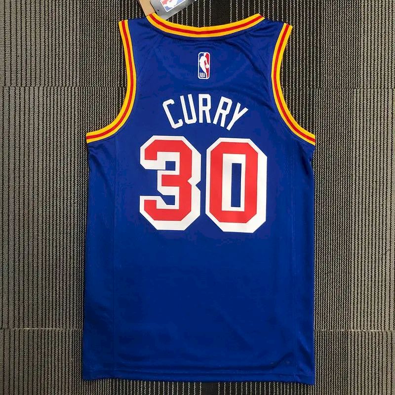 Camisa Stephen Curry Azul Masculina - Edição Clássica do 75º Aniversário