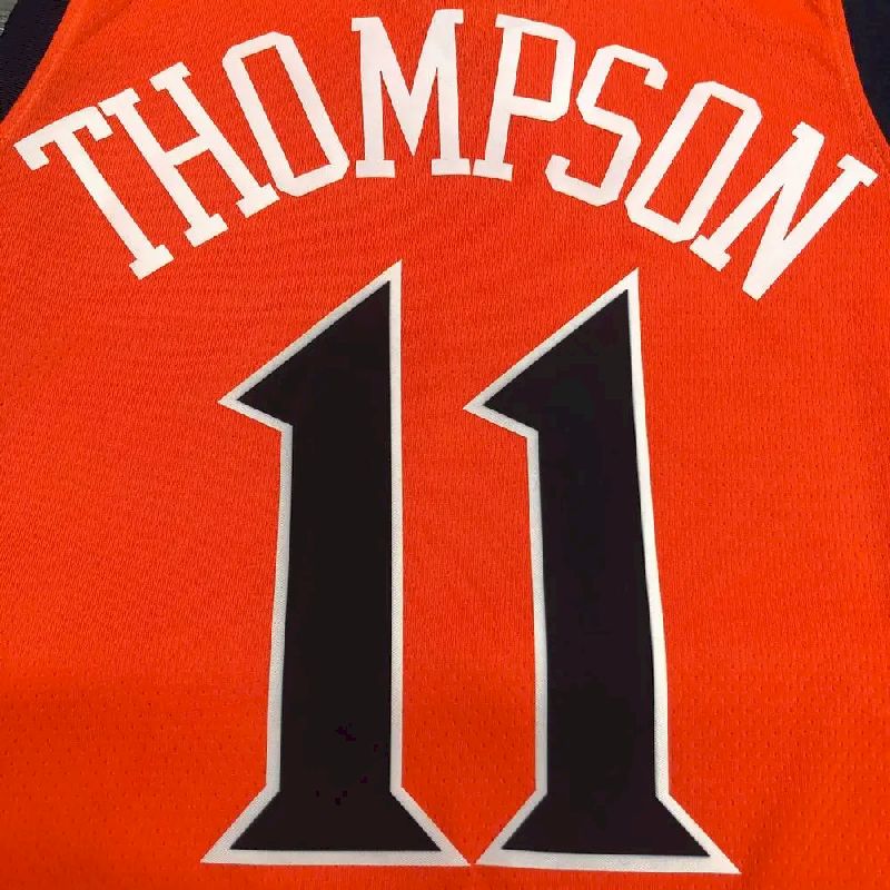 Camisa Klay Thompson Laranja Masculina Versão Jogador – Edição Clássica Retrô