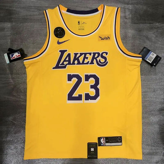 Camisa LeBron James Masculina Amarela Versão Jogador – Edição Clássica Retrô