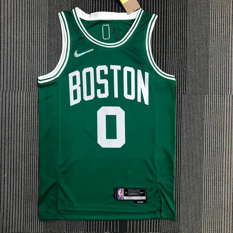 Camisa masculina Jayson Tatum Green Team – Edição de 75º aniversário