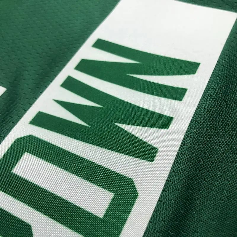Camisa masculina Jaylen Brown Green Team – Edição City de 75º aniversário
