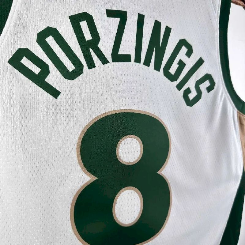 Men’s 2024 Kristaps Porzingis White Team Jersey – City Edition