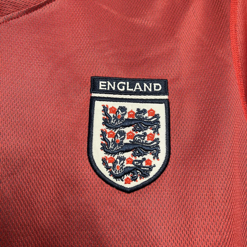 Camisa retrô reserva da Inglaterra de 2002 (frente e verso)