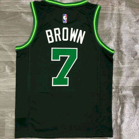 Camisa masculina Jaylen Brown Green 2020-21 Swingman Player Version - Edição Ganha