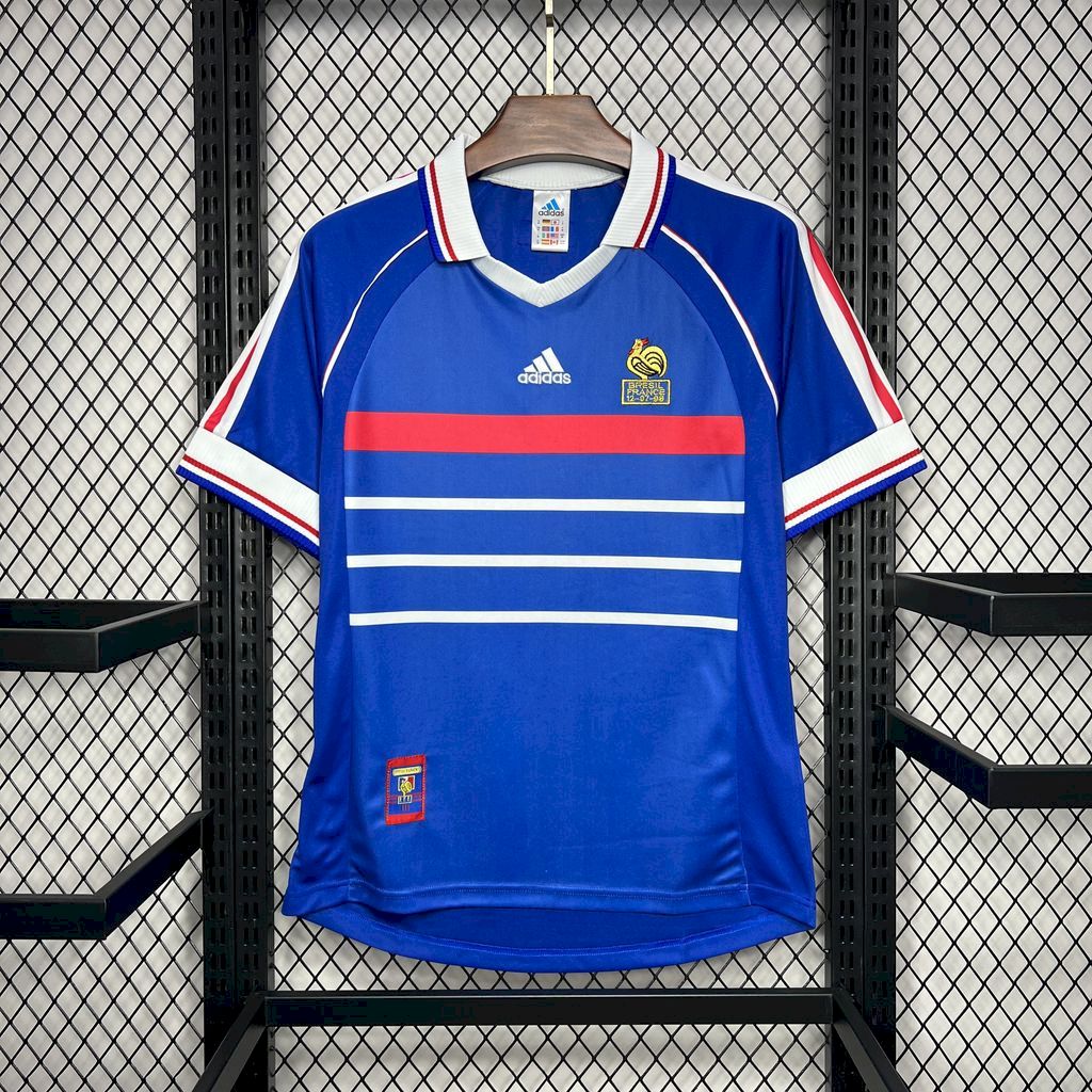 Camisa retrô da França para a Copa do Mundo de 1998