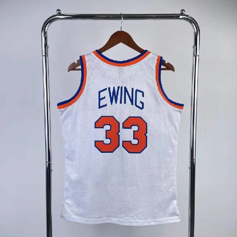 Men’s M&N 1991/92 Patrick Ewing White Retro Jersey