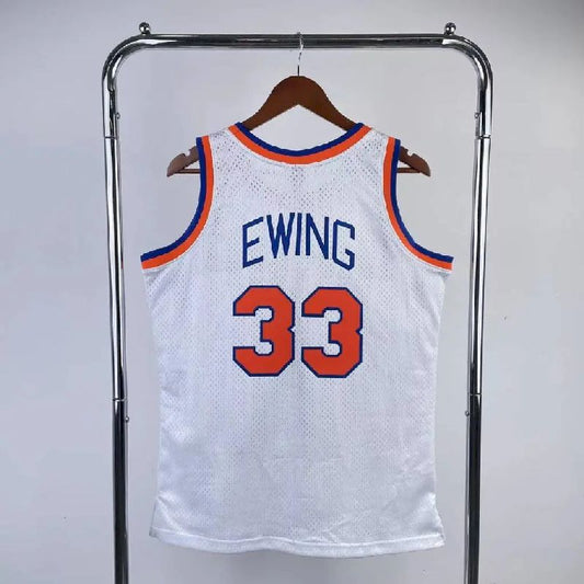 Camisa M&N Patrick Ewing 1991/92 masculina, branca, retrô