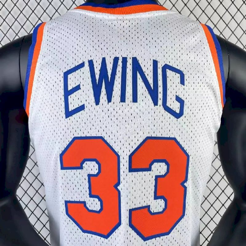 Men’s M&N 1991/92 Patrick Ewing White Retro Jersey