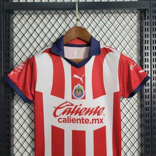 Chivas 2023/24 Home Kids Kit