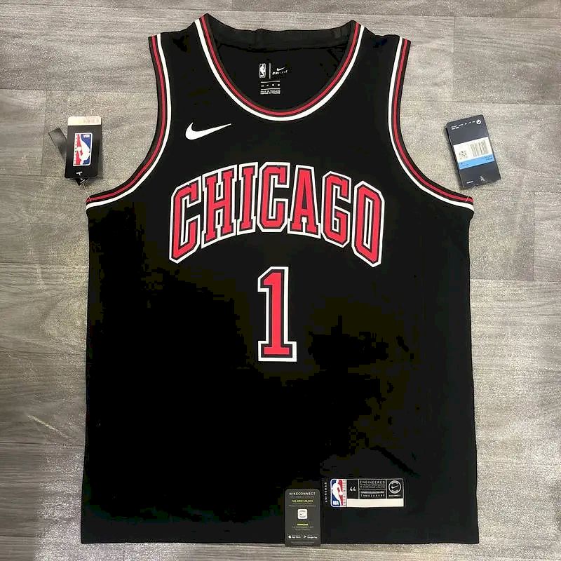Camisa Derrick Rose Masculina Preta Versão Jogador – Edição Clássica