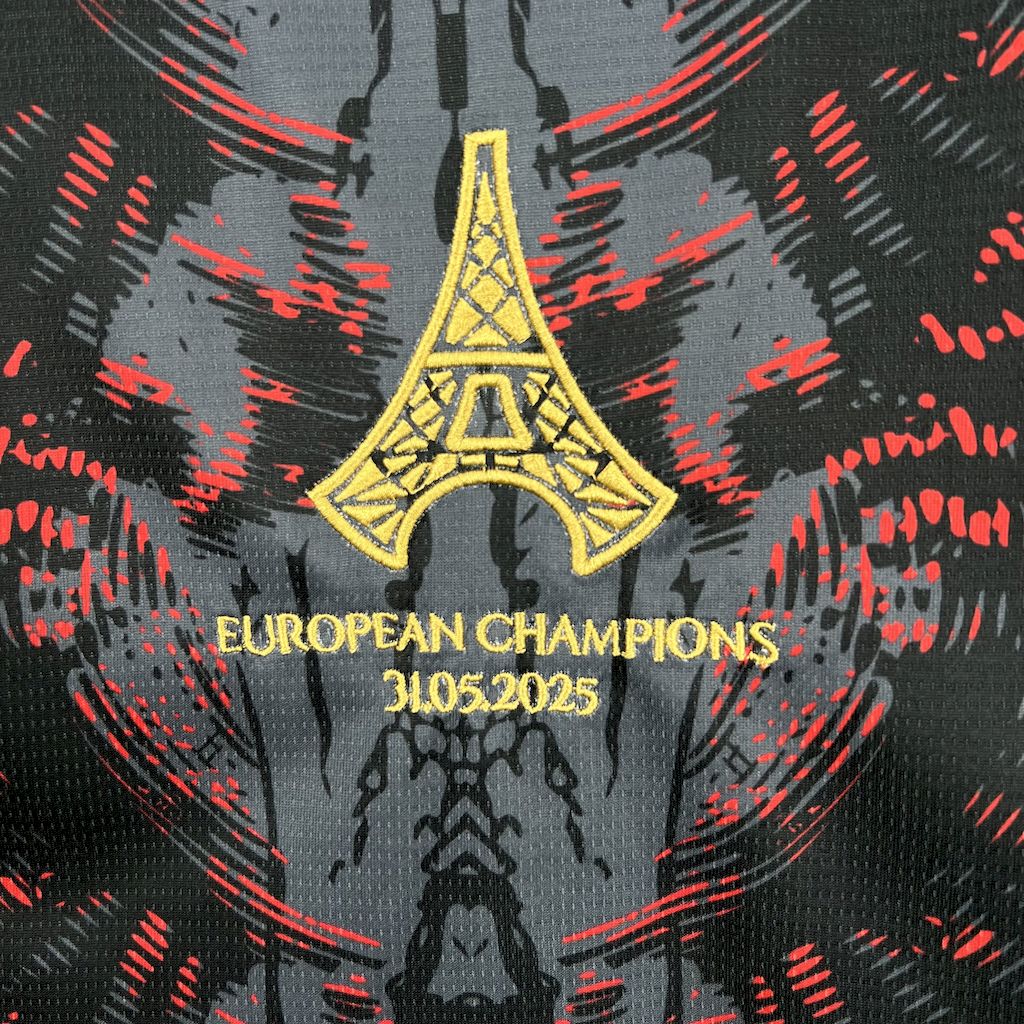 Paris Saint-Germain 2025/26 Campeones De Europa Grey Jersey