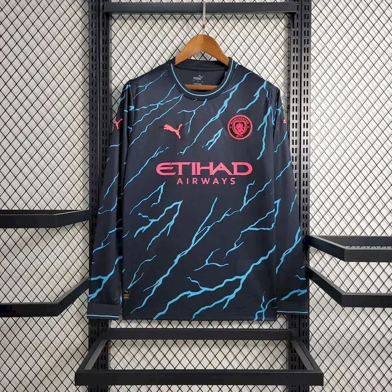 Camisa Manchester City Third 2023/24 de mangas compridas