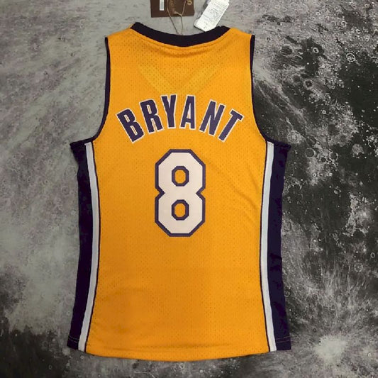 Camisa M&N 99/00 Kobe Bryant amarela retrô masculina