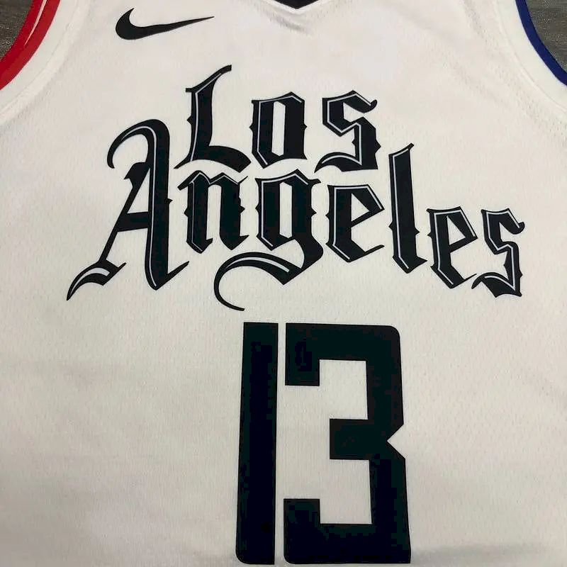 Men’s Paul George 2020-21 White Swingman Player Version Jersey – City Edition